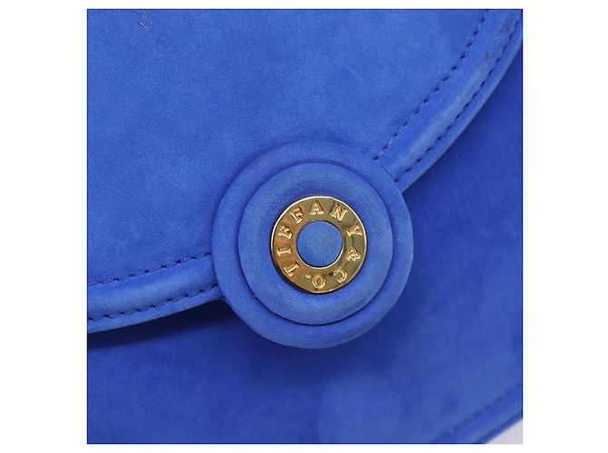 Tiffany & Co TIFFANY&Co. Chain Shoulder Bag Suede Blue Gold Tone - vista 15