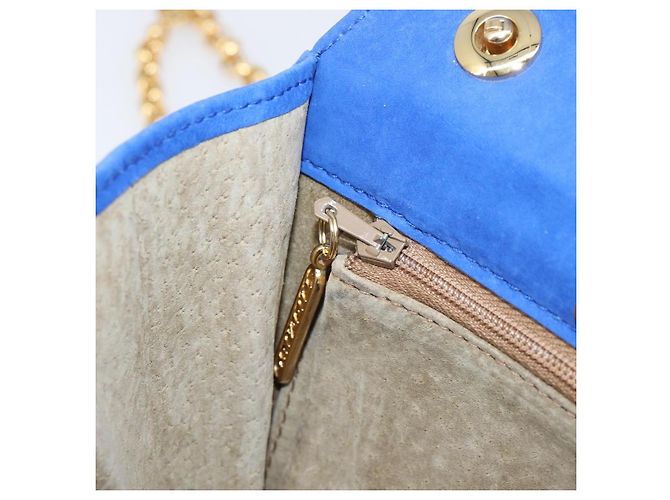 Tiffany & Co TIFFANY&Co. Chain Shoulder Bag Suede Blue Gold Tone - vista 21