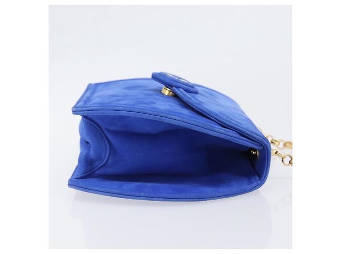 Tiffany & Co TIFFANY&Co. Chain Shoulder Bag Suede Blue Gold Tone - vista 4