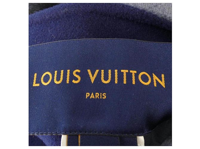Abrigo de lana double-face camouflage Louis Vuitton Azul - vista 4