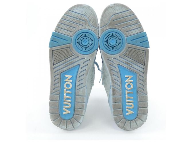 Baskets Louis Vuitton LV Trainer Line Bleu - vue 4