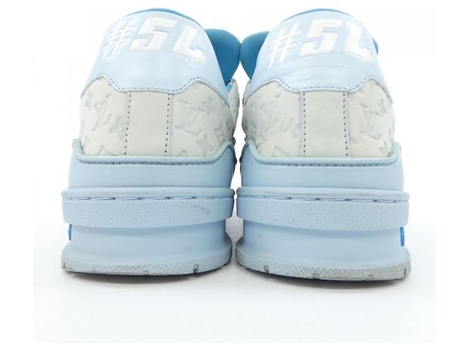 Baskets Louis Vuitton LV Trainer Line Bleu - vue 5
