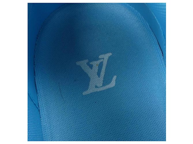 Baskets Louis Vuitton LV Trainer Line Bleu - vue 6