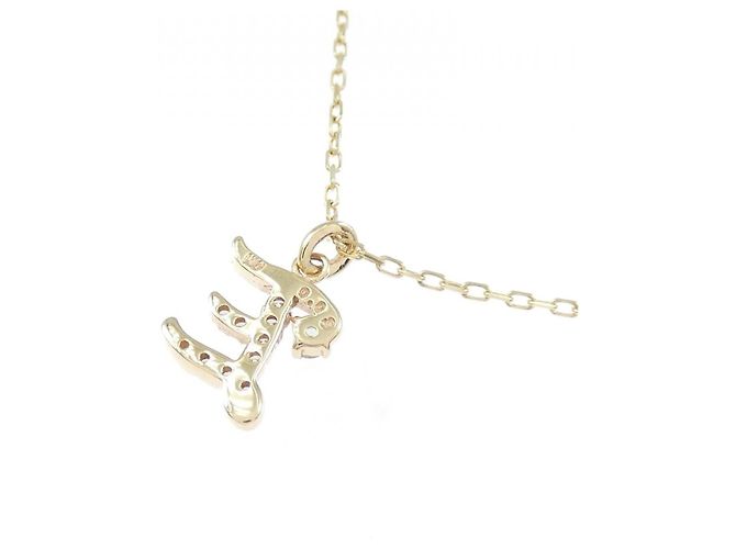 Autre Marque Collana in oro giallo K10 con smeraldo e diamante D'oro - vista 4