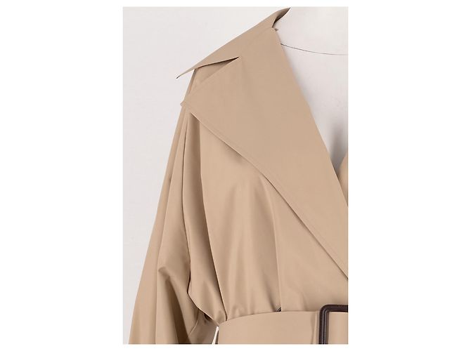 Gabardina de algodón beige Max Mara - vista 3