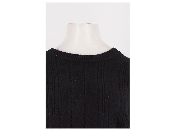 Autre Marque Camisola de lã preta ALMINA CONCEPT Preto - vista 2