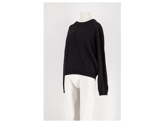 Autre Marque Camisola de lã preta ALMINA CONCEPT Preto - vista 4