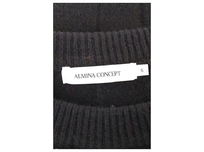 Autre Marque Camisola de lã preta ALMINA CONCEPT Preto - vista 7