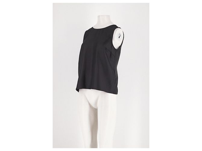 Autre Marque Top in seta nero LOULOU DE SAISON - vista 4