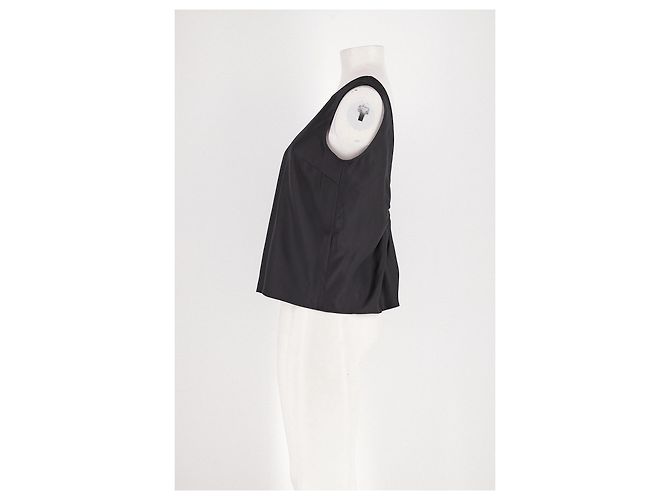 Autre Marque Top in seta nero LOULOU DE SAISON - vista 5
