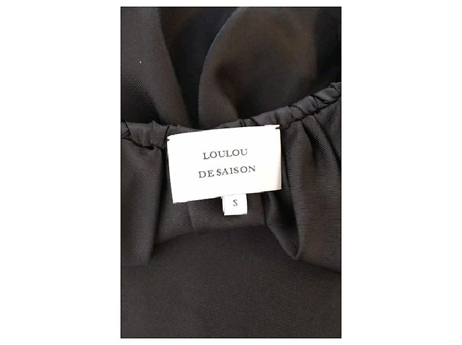 Autre Marque Top in seta nero LOULOU DE SAISON - vista 7