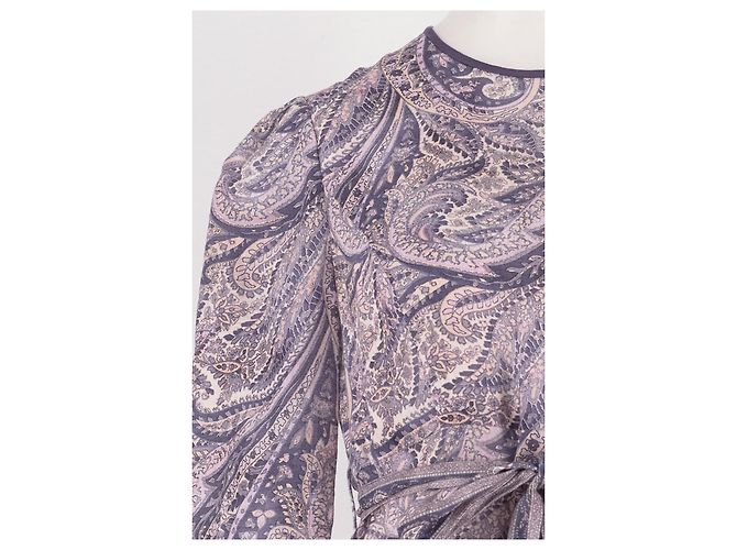 Vestido de lino violeta Zimmermann Púrpura - vista 3
