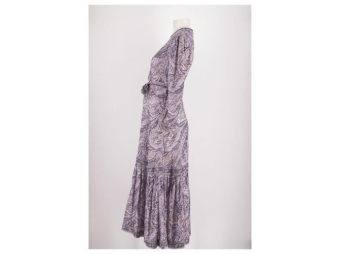 Vestido de lino violeta Zimmermann Púrpura - vista 5