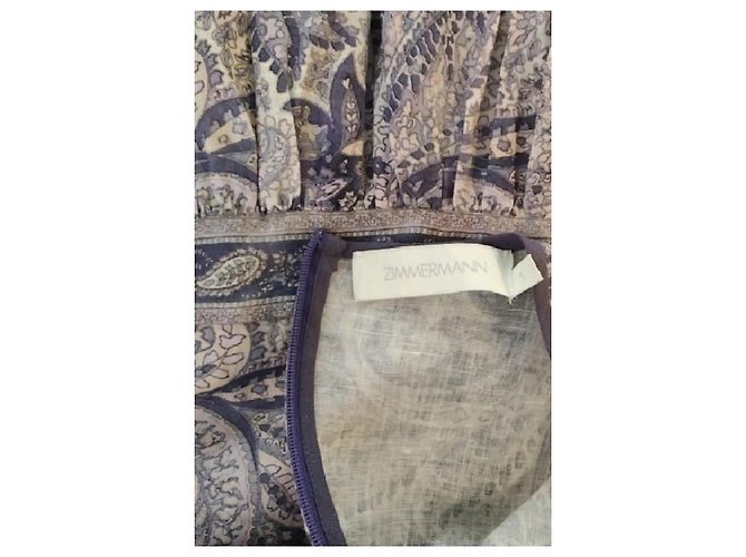 Vestido de lino violeta Zimmermann Púrpura - vista 7