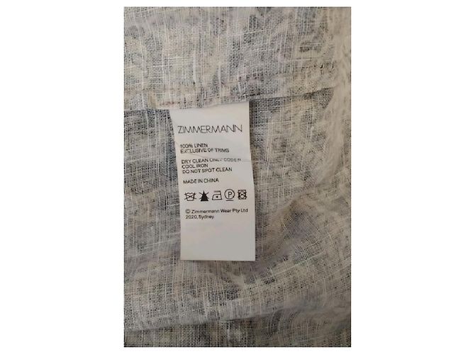 Vestido de lino violeta Zimmermann Púrpura - vista 8