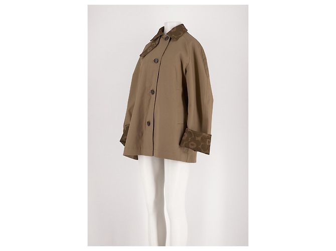 Cappotto in cotone Marimekko kaki Cachi - vista 4