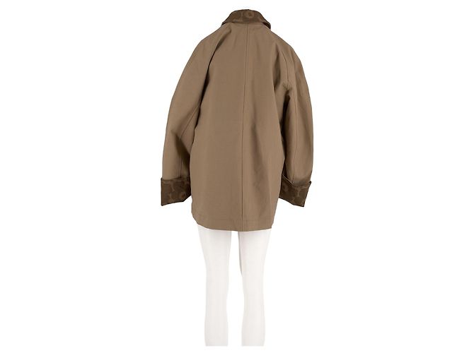 Cappotto in cotone Marimekko kaki Cachi - vista 6