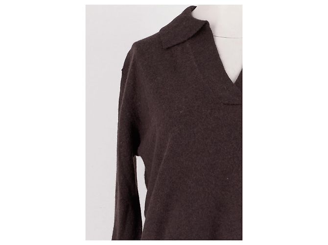 Autre Marque Camisola de lã castanha LEVETE ROOM Cinza - vista 3