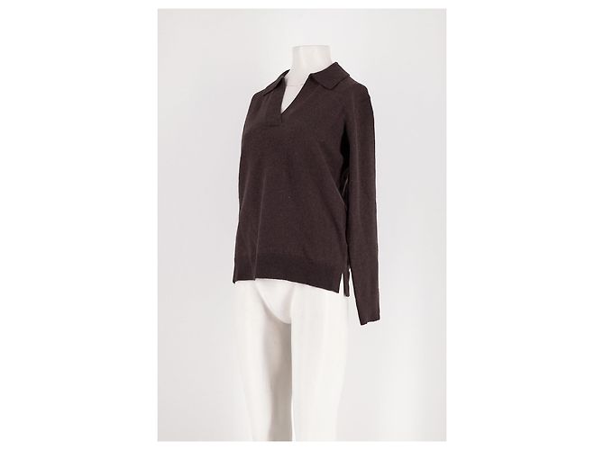 Autre Marque Camisola de lã castanha LEVETE ROOM Cinza - vista 4