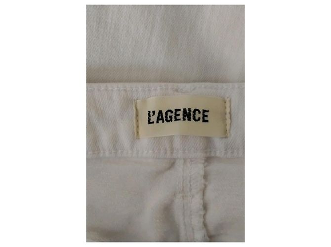 Vaqueros L'Agence de algodón blanco - vista 5
