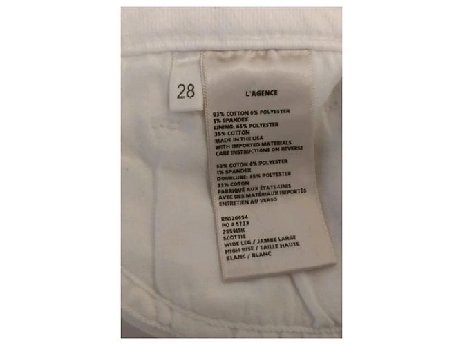 Vaqueros L'Agence de algodón blanco - vista 6