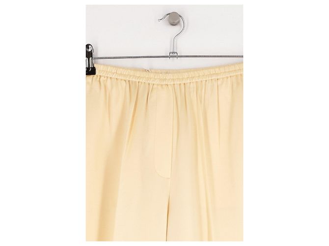 Autre Marque Pantalones de lana amarillos - vista 2