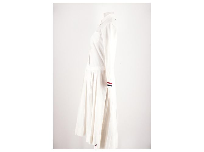 Vestido de algodón blanco Thom Browne - vista 5
