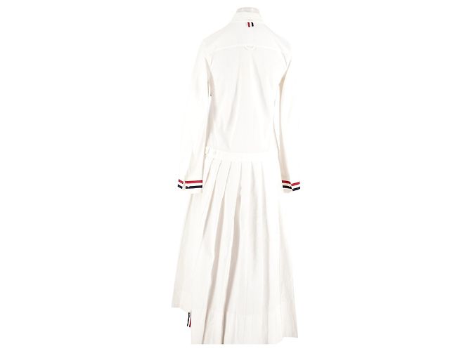 Vestido de algodón blanco Thom Browne - vista 6
