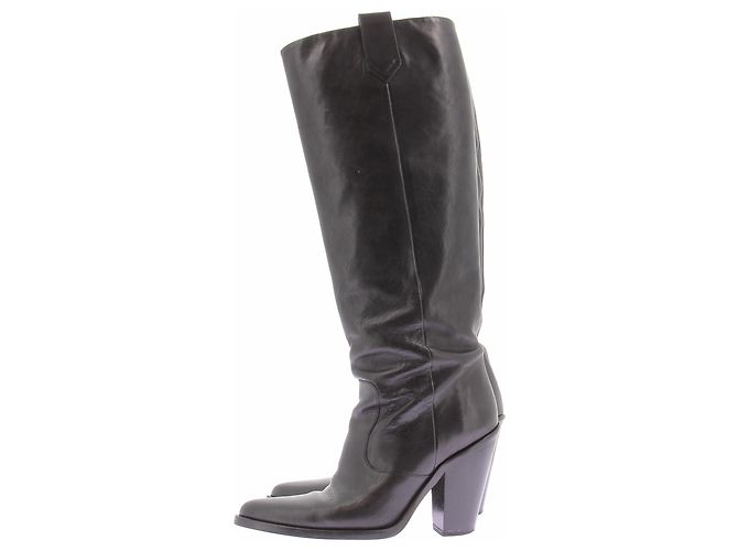 Botas de piel negras Free Lance Talla 39 Negro - vista 2