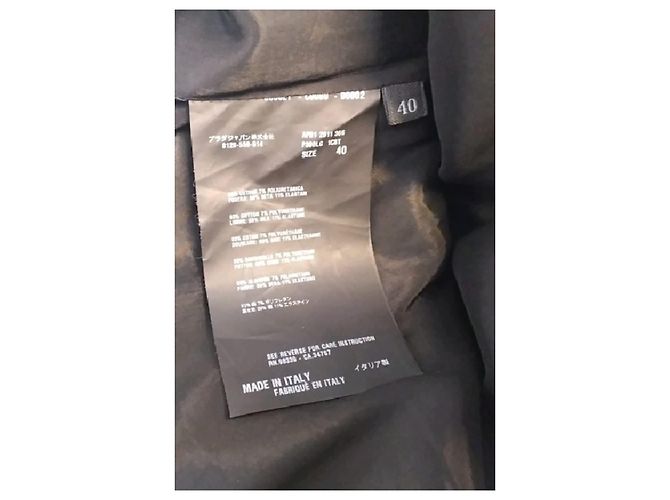 Vestido tomara que caia Prada de algodão verde barroco - vista 8