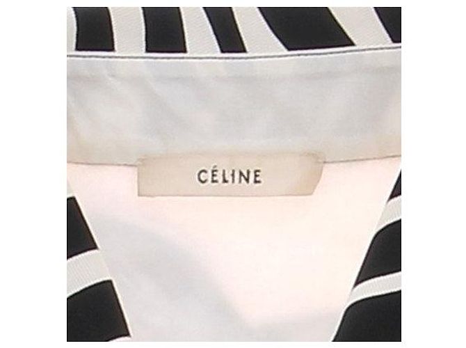 Blusa de seda Céline branca Branco - vista 6