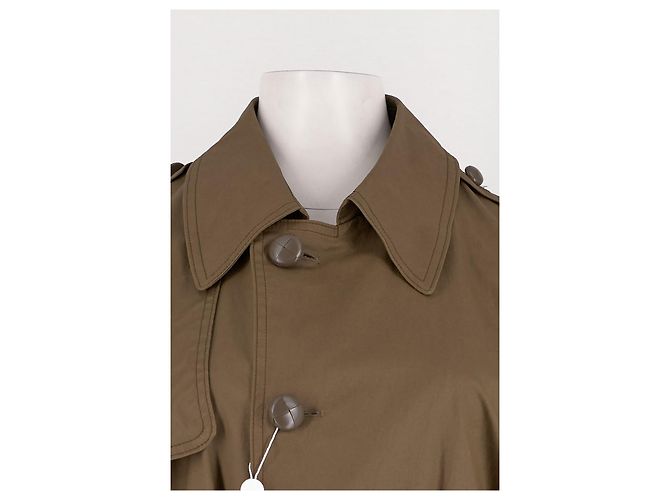 Maison Martin Margiela Gabardina de algodón caqui - vista 2