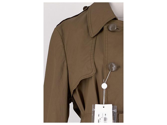 Maison Martin Margiela Gabardina de algodón caqui - vista 3