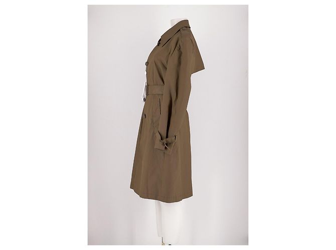 Maison Martin Margiela Gabardina de algodón caqui - vista 5