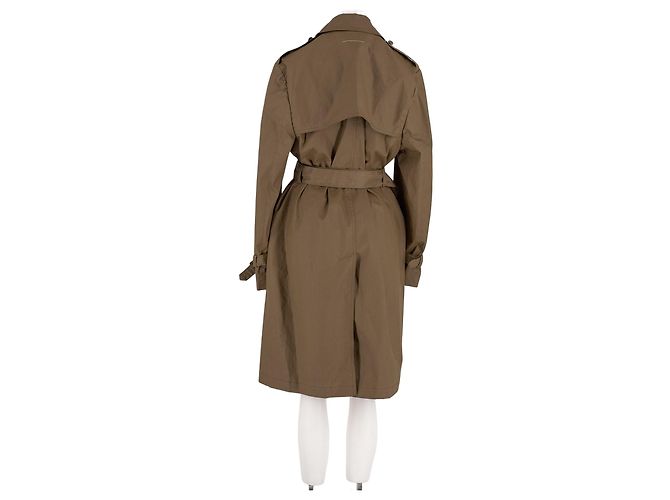 Maison Martin Margiela Gabardina de algodón caqui - vista 6