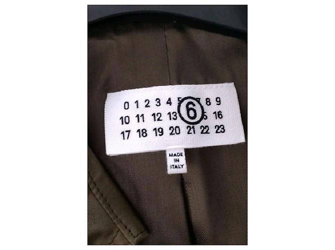 Maison Martin Margiela Gabardina de algodón caqui - vista 7