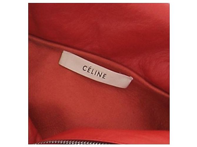 Céline Giacca in pelle bicolore Rosso - vista 6