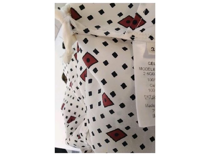 Vestido de seda blanco Céline - vista 8
