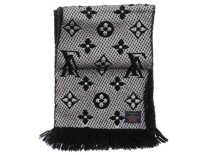 Louis Vuitton Wollschal in Schwarz und Silber - Ansicht 3