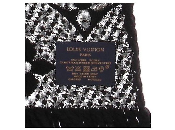 Louis Vuitton Wollschal in Schwarz und Silber - Ansicht 5