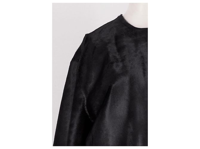Autre Marque Abrigo de cuero negro LOULOU DE SAISON - vista 3