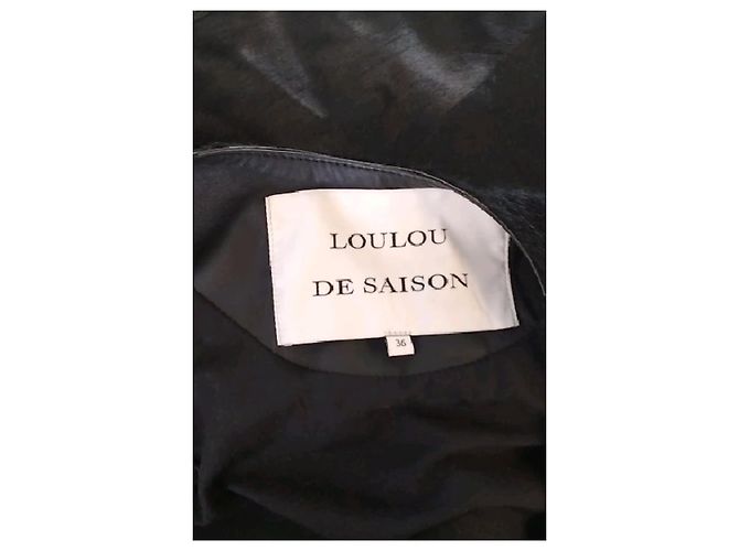 Autre Marque Abrigo de cuero negro LOULOU DE SAISON - vista 7