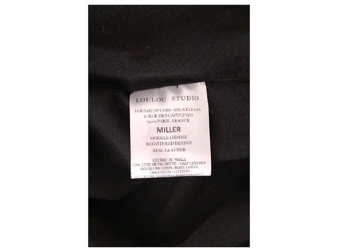 Autre Marque Abrigo de cuero negro LOULOU DE SAISON - vista 8