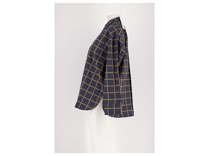 Camisa Marimekko de algodão azul marinho - vista 5