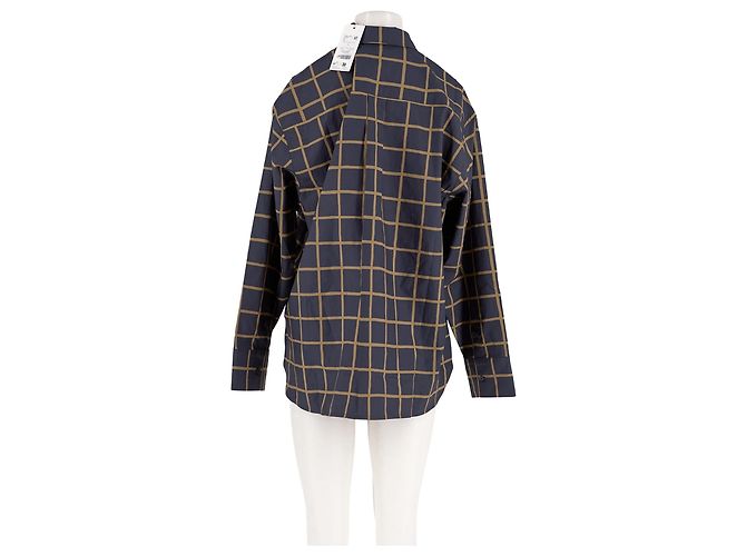 Camisa Marimekko de algodão azul marinho - vista 6