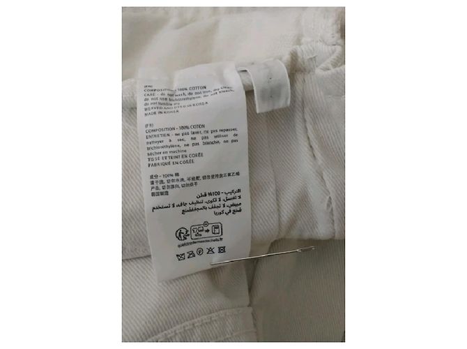 Autre Marque Pantalones de algodón blancos THE FRANKIE SHOP - vista 6