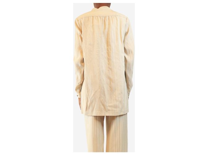 Loro Piana Top túnica texturizado beige - size UK 4 - vista 2