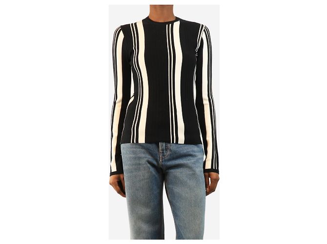 Joseph Top de manga larga a rayas blancas y negras - size XS Negro - vista 2
