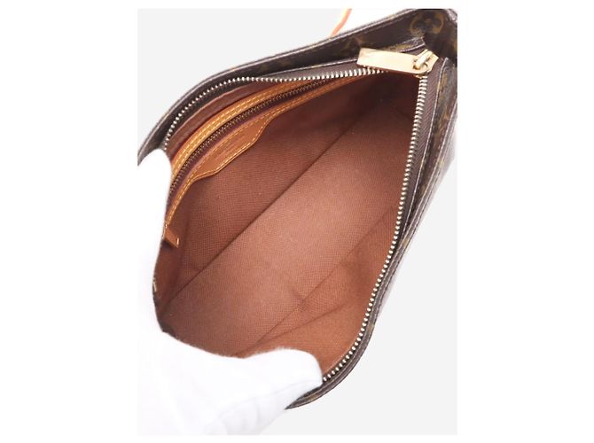 Louis Vuitton Braune vintage 2003 Monogram Trotteur Schultertasche - Ansicht 6