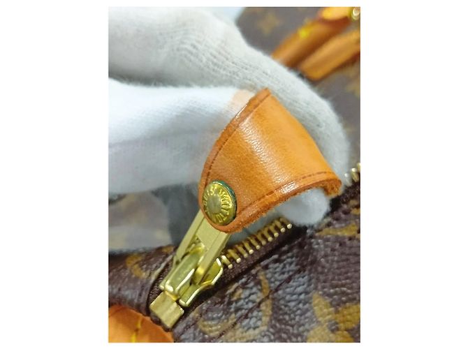 Louis Vuitton Braune vintage 2001 Monogram Speedy 35 Tasche - Ansicht 11